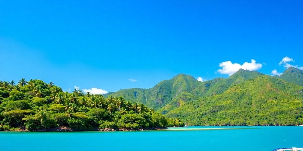 Les îles tropicales de Tubuai et Rurutu avec des eaux claires.